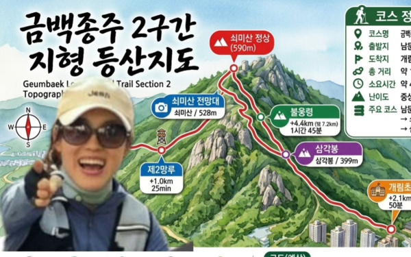 빗속의 능선길 금백종주2 썸네일 이미지
